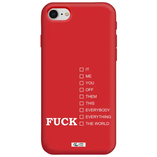 F#*K Ways Apple iPhone se 2020 Silicone Imperial Red Case