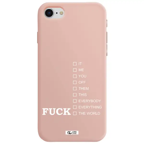 F#*K Ways Apple iPhone se 2020 Silicone pastel pink Case