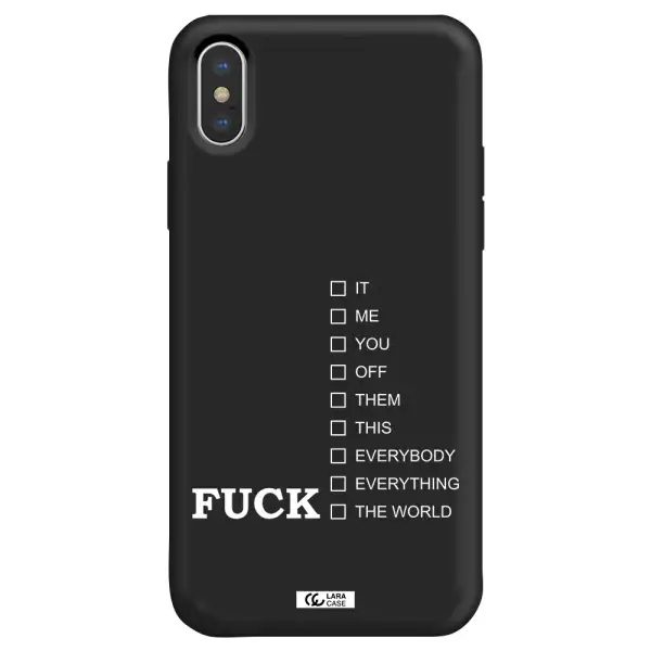 F#*K Ways Apple iPhone X Silicone black Case