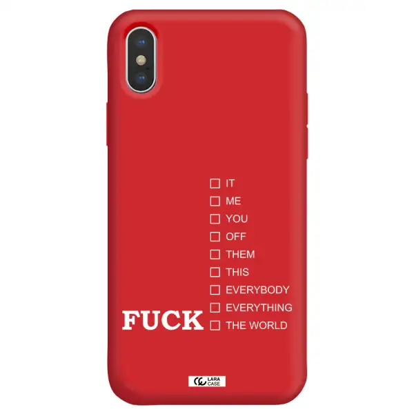 F#*K Ways Apple iPhone X Silicone Imperial Red Case