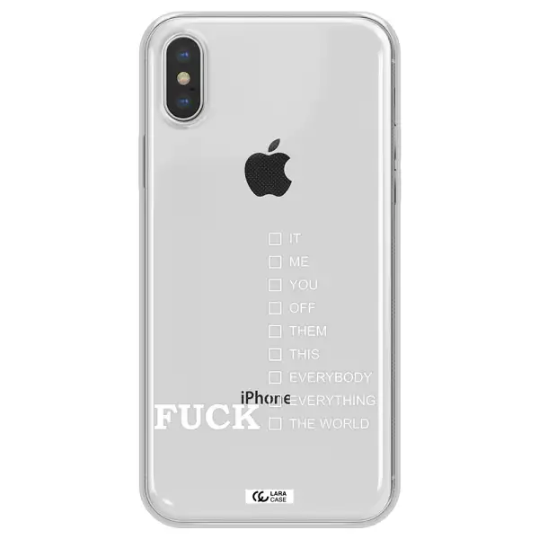 F#*K Ways Apple iPhone XS max Clear TPU Case