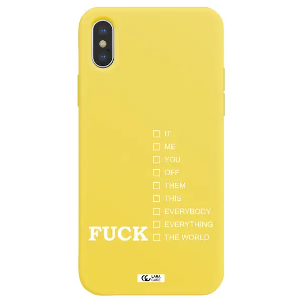 F#*K Ways Apple iPhone XS Silicone canary yellow Case