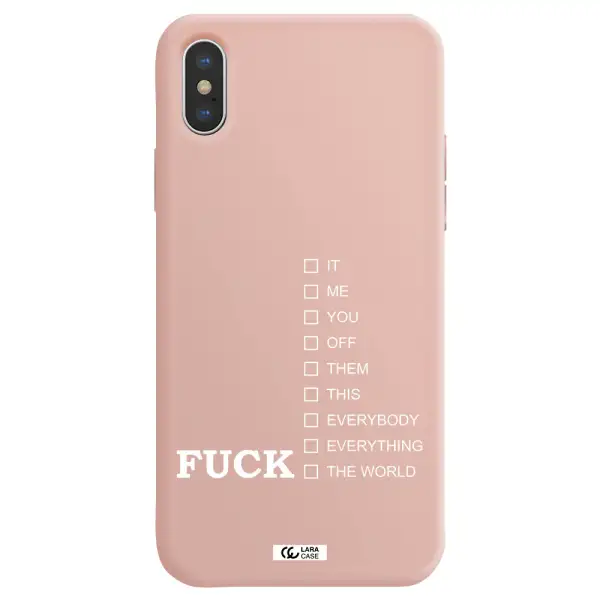 F#*K Ways Apple iPhone XS Silicone pastel pink Case