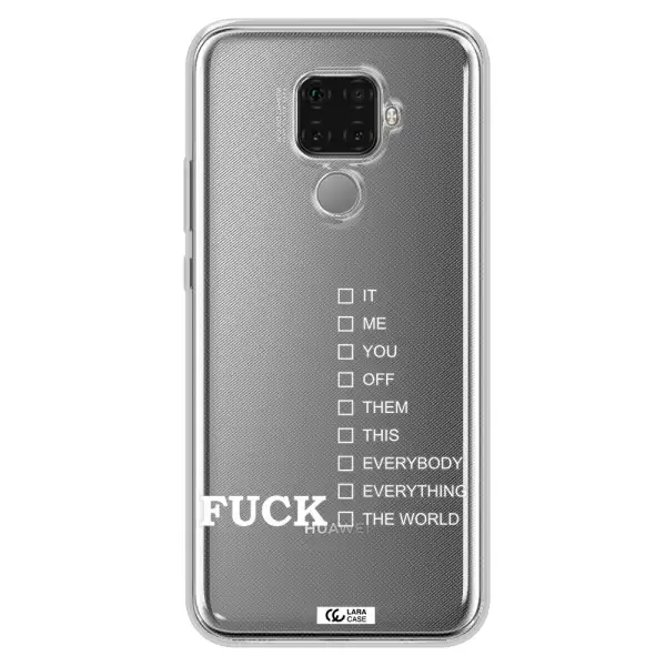 F#*K Ways Huawei Mate 30 Lite Clear TPU Case