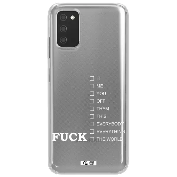 F#*K Ways Samsung A03S Clear TPU Case