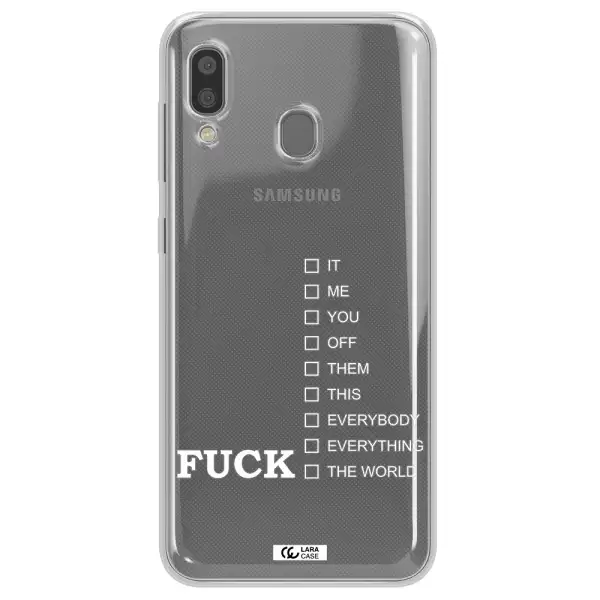 F#*K Ways Samsung A20 Clear TPU Case