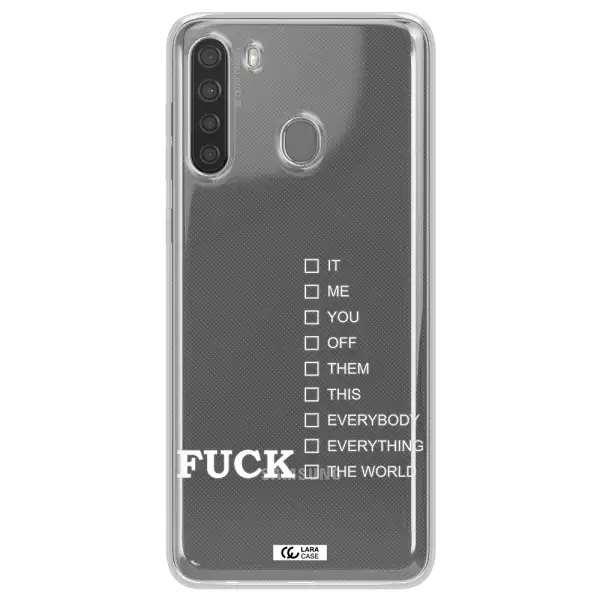 F#*K Ways Samsung A21 Clear TPU Case