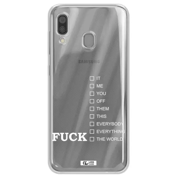 F#*K Ways Samsung A30 Clear TPU Case