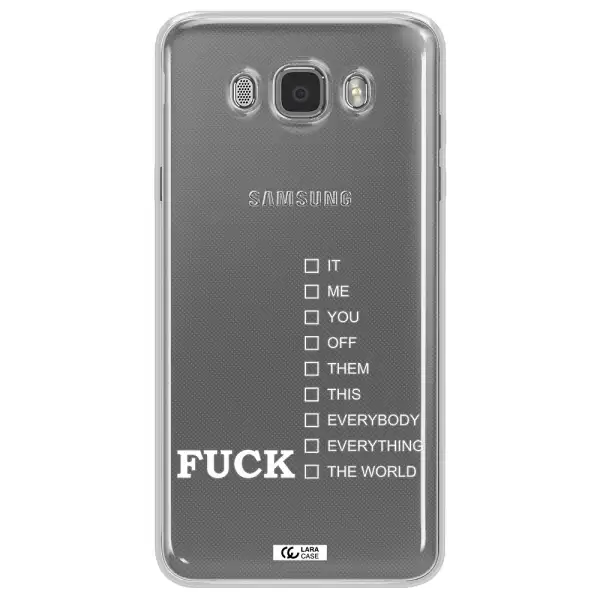 F#*K Ways Samsung J7 2016 Clear TPU Case