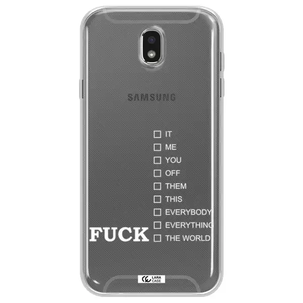 F#*K Ways Samsung J7 Pro Clear TPU Case