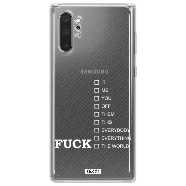 F#*K Ways Samsung Note 10 Plus Clear TPU Case