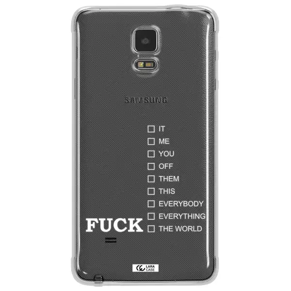 F#*K Ways Samsung Note 4 Clear TPU Case