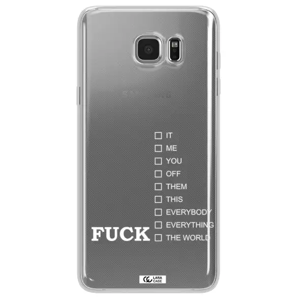 F#*K Ways Samsung Note 5 Clear TPU Case