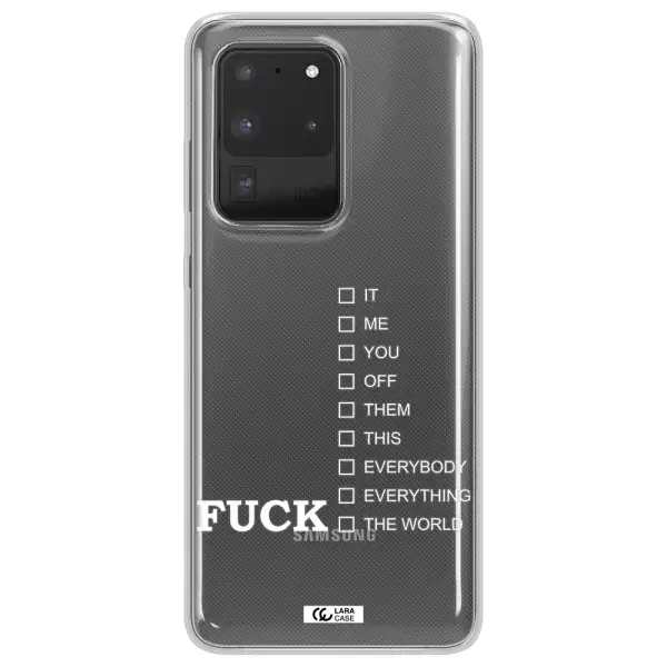 F#*K Ways Samsung S20 Ultra Clear TPU Case