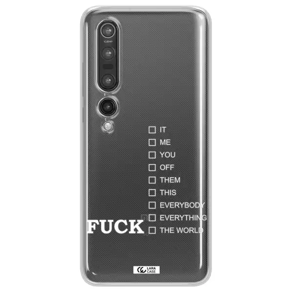 F#*K Ways Xiaomi Mi 10 Pro Clear TPU Case