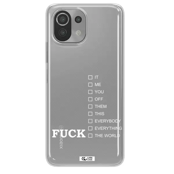 F#*K Ways Xiaomi Mi 11 Lite Clear TPU Case