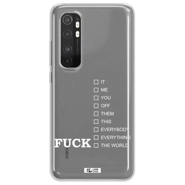 F#*K Ways Xiaomi Mi Note 10 Lite Clear TPU Case