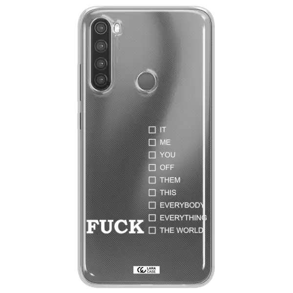 F#*K Ways Xiaomi Note 8 Clear TPU Case