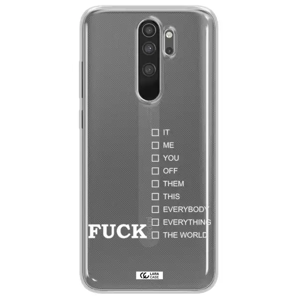 F#*K Ways Xiaomi Note 8 Pro Clear TPU Case