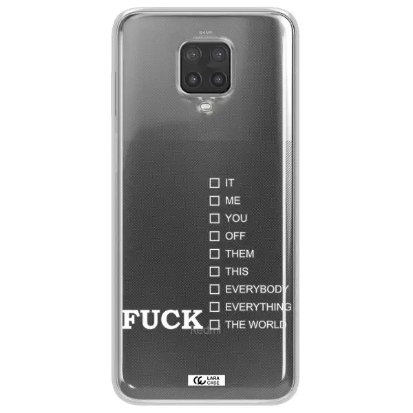 F#*K Ways Xiaomi Note 9 Pro Clear TPU Case