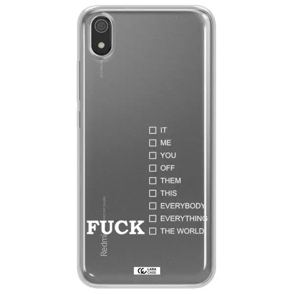 F#*K Ways Xiaomi Redmi 7A Clear TPU Case