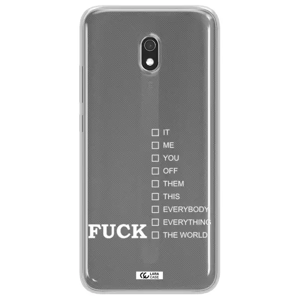 F#*K Ways Xiaomi Redmi 8A Clear TPU Case
