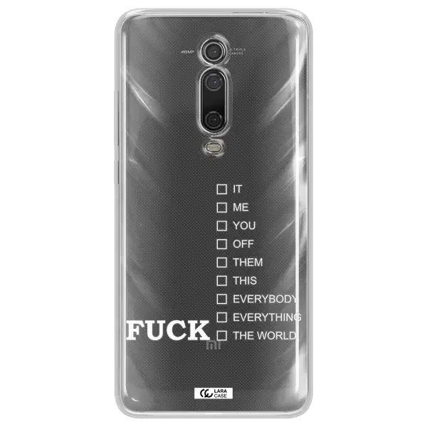 F#*K Ways Xiaomi Redmi K20 Clear Tpu Case