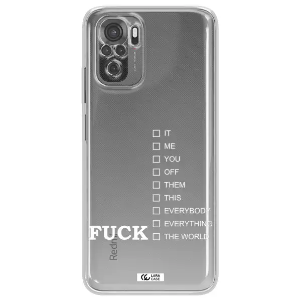 F#*K Ways Xiaomi Redmi Note 10S Clear Tpu Case