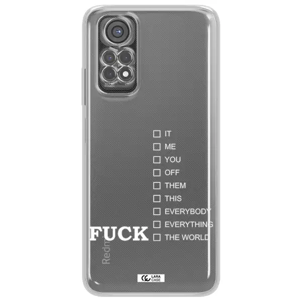 F#*K Ways Xiaomi Redmi Note 11S Clear Tpu Case