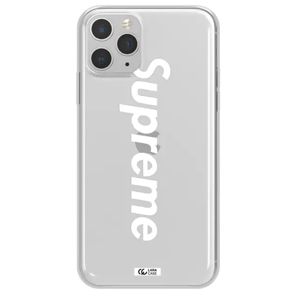 Supreme Vertical Apple iPhone 11 pro max Clear TPU Case