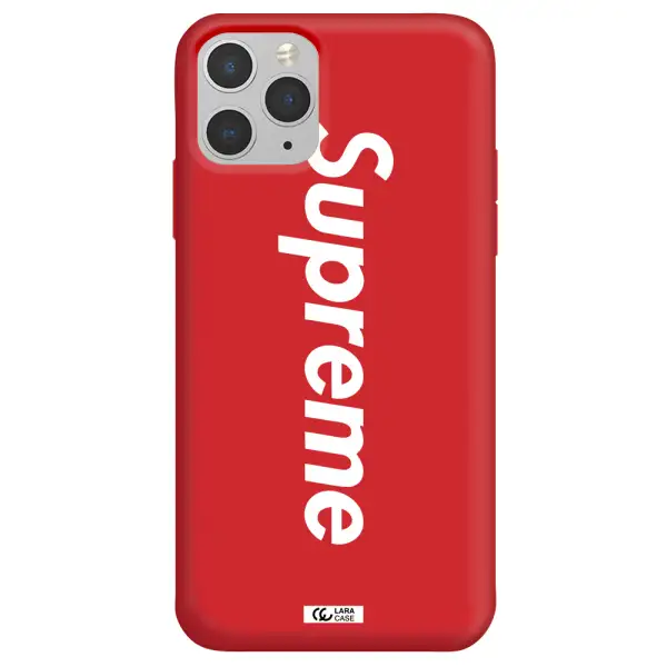 Supreme Vertical Apple iPhone 11 pro Silicone Imperial Red Case