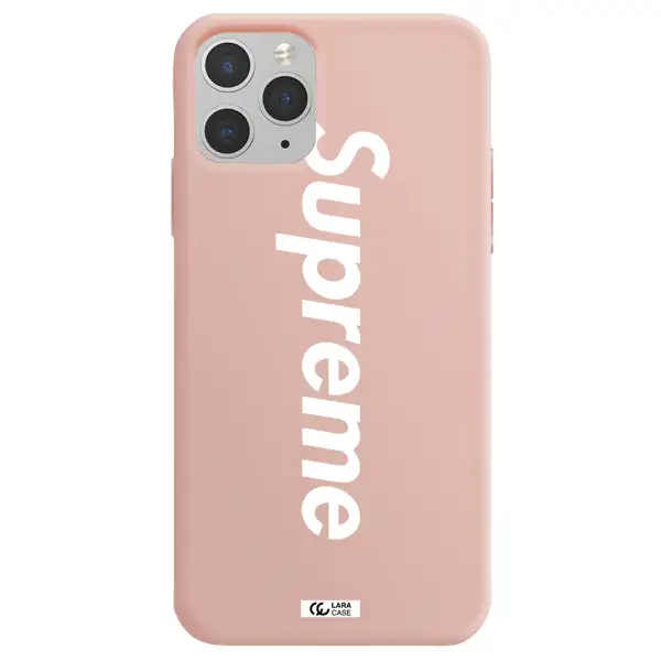 Supreme Vertical Apple iPhone 11 pro Silicone pastel pink Case