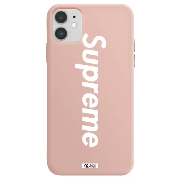 Supreme Vertical Apple iPhone 11 Silicone pastel pink Case