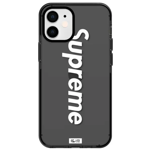 Supreme Vertical Apple iPhone 12 mini impact Smoke Black Case