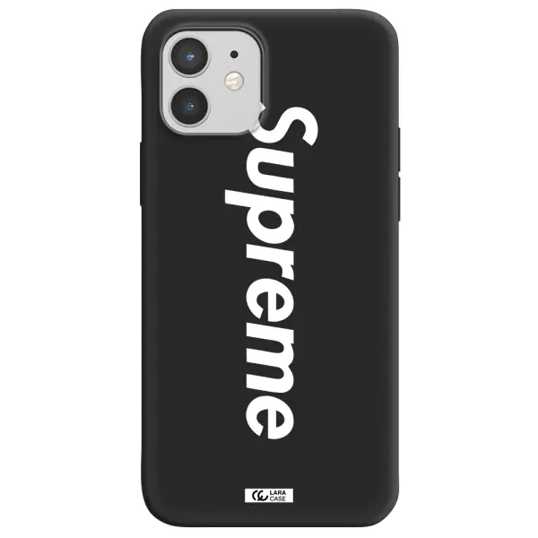 Supreme Vertical Apple iPhone 12 mini Silicone black Case