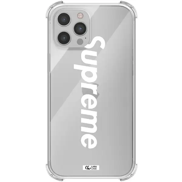 Supreme Vertical Apple iPhone 12 pro max Clear PC Case