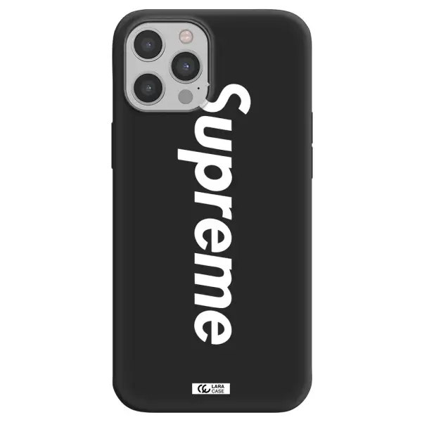 Supreme Vertical Apple iPhone 12 pro max Silicone black Case