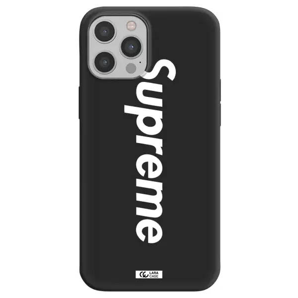 Supreme Vertical Apple iPhone 12 pro Silicone black Case