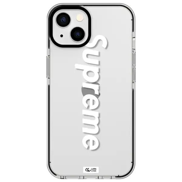 Supreme Vertical Apple iPhone 13 impact black border Case