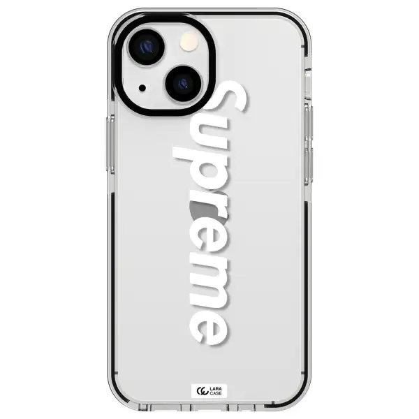 Supreme Vertical Apple iPhone 13 mini impact black border Case