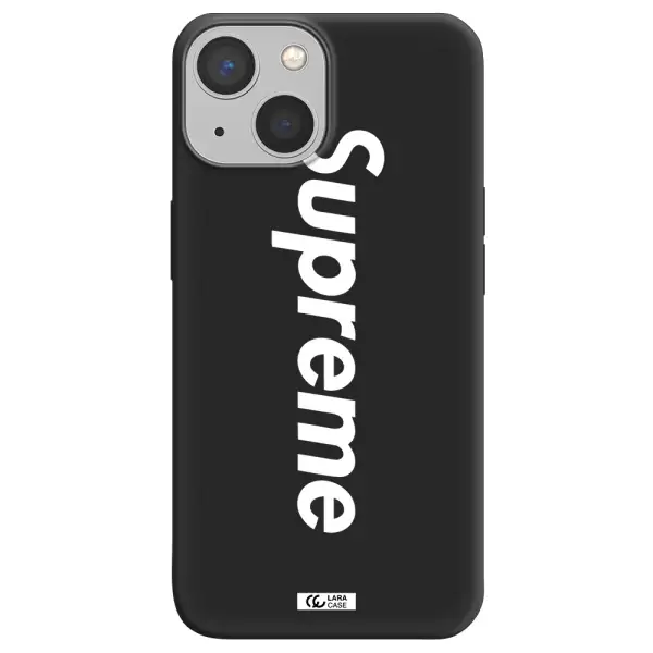 Supreme Vertical Apple iPhone 13 mini Silicone black Case