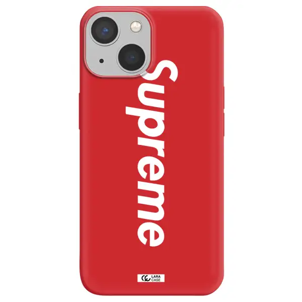 Supreme Vertical Apple iPhone 13 mini Silicone Imperial Red Case