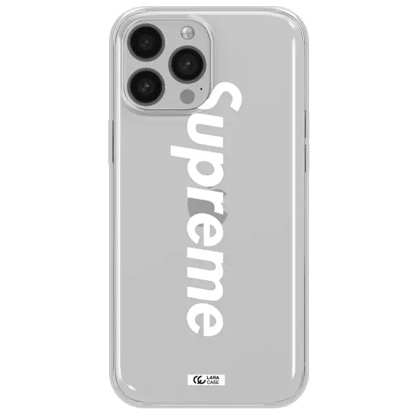 Supreme Vertical Apple iPhone 13 Pro Clear TPU Case