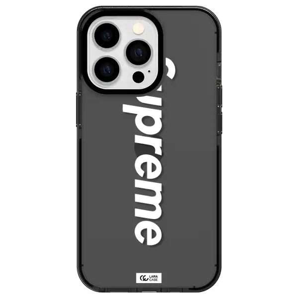Supreme Vertical Apple iPhone 13 Pro impact Smoke Black Case