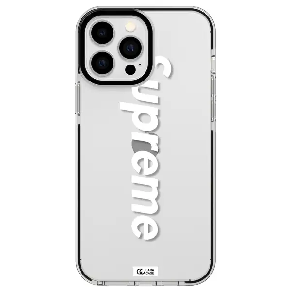 Supreme Vertical Apple iPhone 13 Pro Max impact black border Case