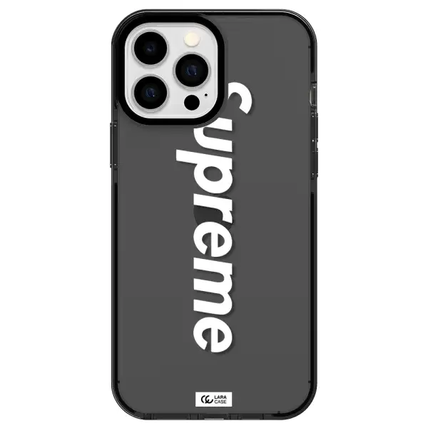 Supreme Vertical Apple iPhone 13 Pro Max impact Smoke Black Case