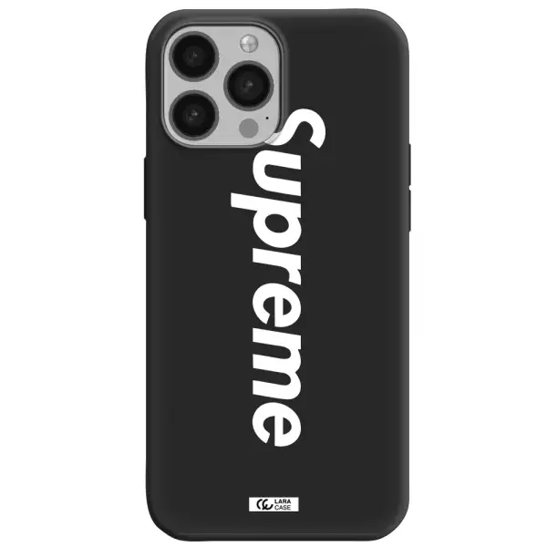 Supreme Vertical Apple iPhone 13 Pro Max Silicone black Case