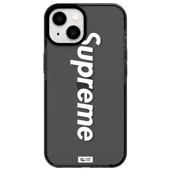 Supreme Vertical Apple iPhone 14 impact Smoke Black Case
