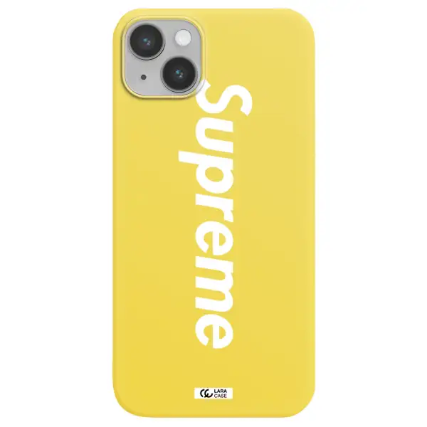 Supreme Vertical Apple iPhone 14 plus Silicone canary yellow Case