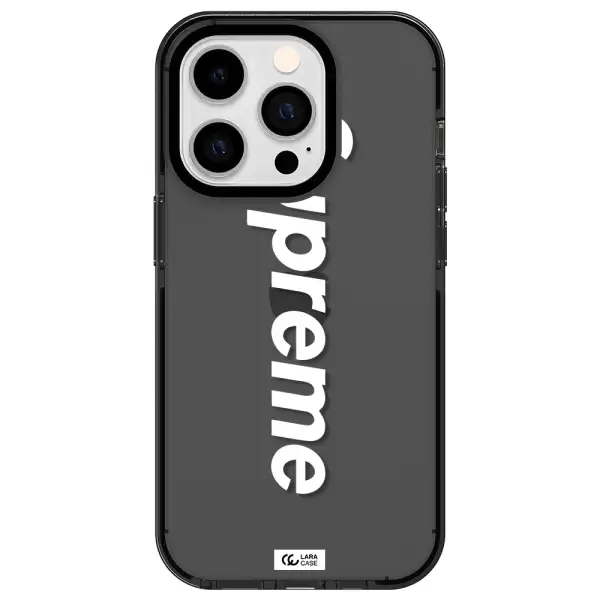 Supreme Vertical Apple iPhone 14 pro impact Smoke Black Case